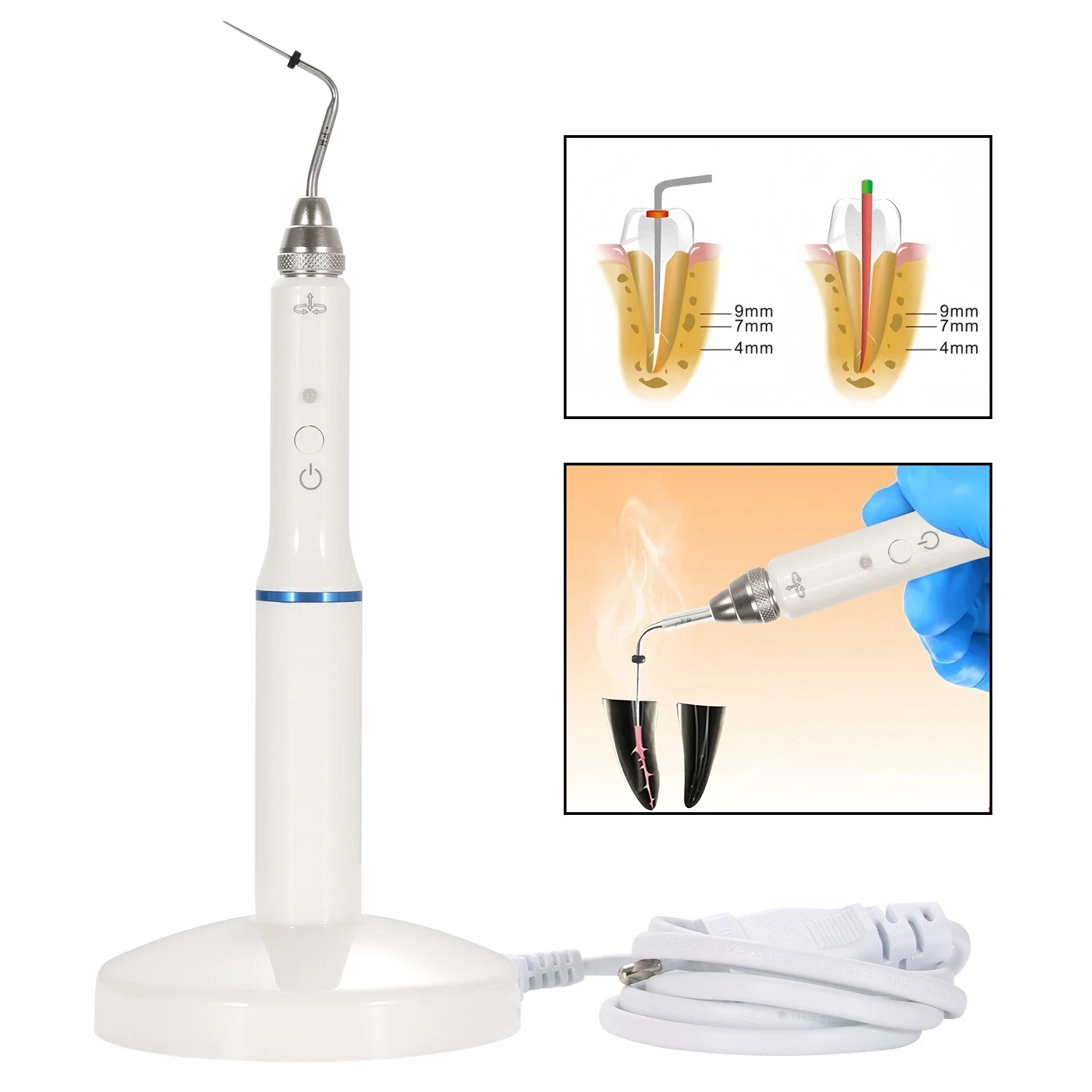 Стоматологическая беспроводная эндодонтическая ручка с подогревом Gutta Percha, система обтурации + 2 насадки
Стоматологическая беспроводная эндодонтическая ручка с подогревом Gutta Percha, система обтурации + 2 насадки
