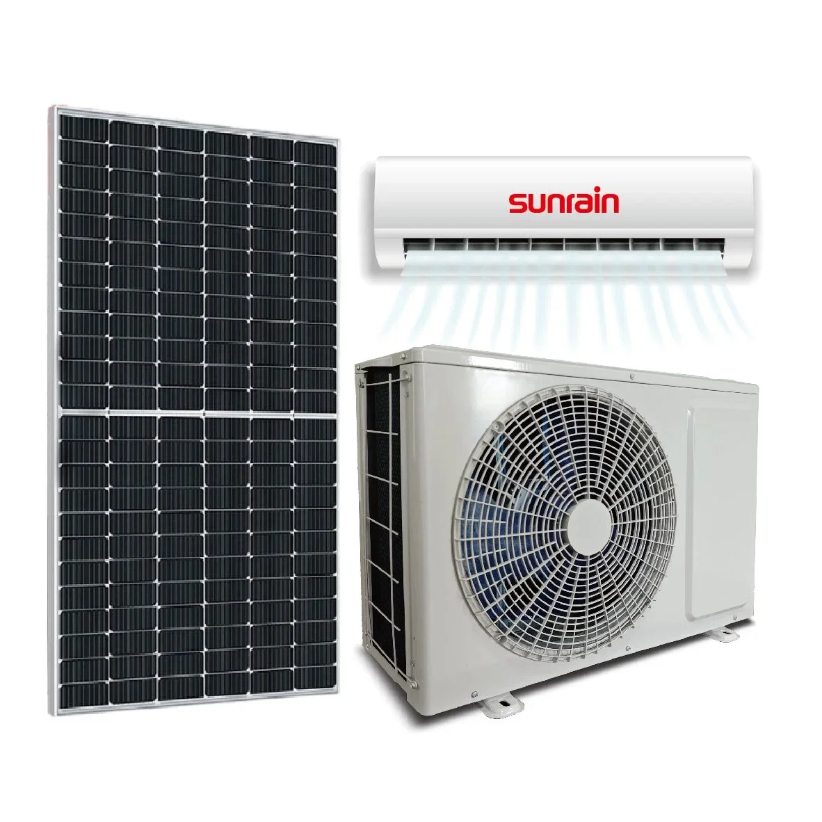Sunrain Лидер продаж 9000 BTU 12000 BTU 18000BTU 24000BTU гибридный солнечный кондиционер с солнечными панелями
Sunrain Лидер продаж 9000 BTU 12000 BTU 18000BTU 24000BTU гибридный солнечный кондиционер с солнечными панелями