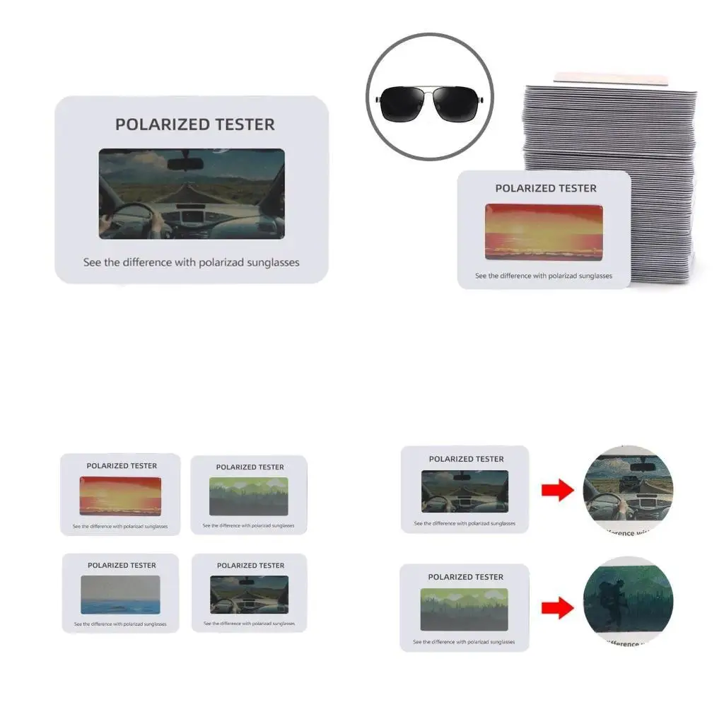 Y1UD Polarized Glasses Test Card,Polarized Glasses Check Paper Accessories, 6x4cm
Y1UD Polarized Glasses Test Card,Polarized Glasses Check Paper Accessories, 6x4cm