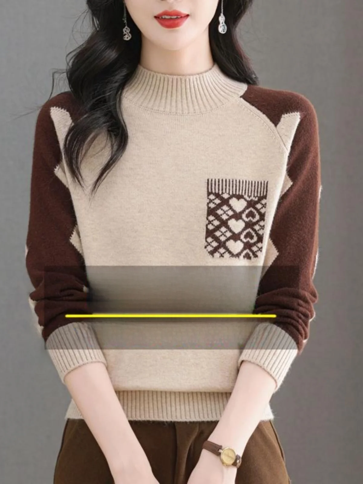 Women's Thiened Loose Knitted Sweater f High Collar Faion Color Blo Overhead Sle Autumn Winter Inner Wear Base irt
Women's Thiened Loose Knitted Sweater f High Collar Faion Color Blo Overhead Sle Autumn Winter Inner Wear Base irt