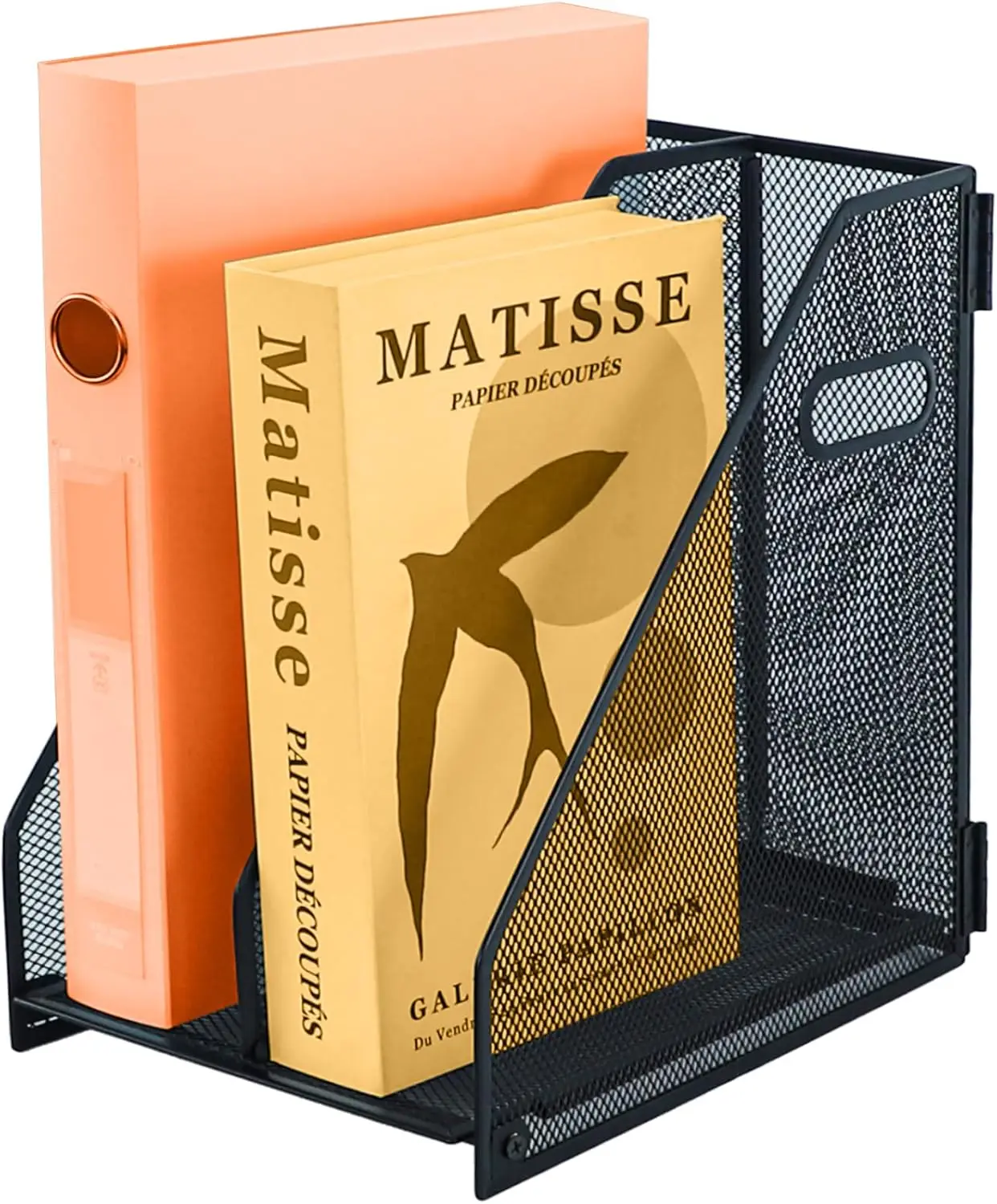 Metal Mesh Desktop Organizer with 2 Compartments for Office, Home, and School Workspace Storage
Metal Mesh Desktop Organizer with 2 Compartments for Office, Home, and School Workspace Storage