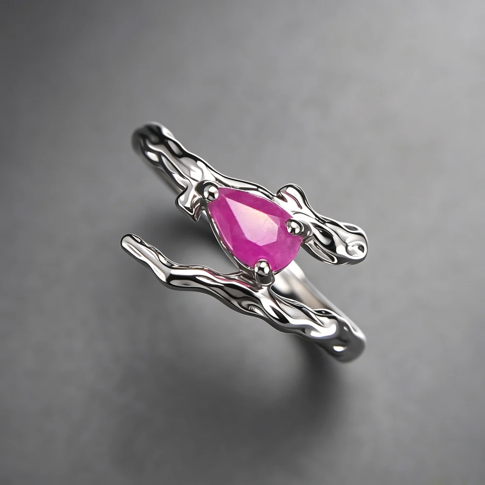 New Design Natural Red Ruby Adjustable Rings Gemstone Pear 4*6mm for Women Lady Party Wedding Fine Jewelry Gift Daily Wear
New Design Natural Red Ruby Adjustable Rings Gemstone Pear 4*6mm for Women Lady Party Wedding Fine Jewelry Gift Daily Wear