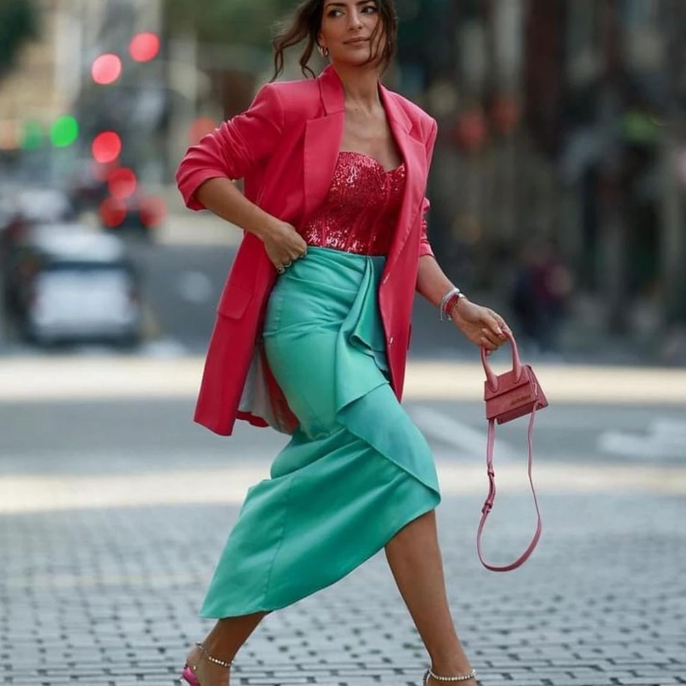 Cyan Midi Length Party Skirt Custom Made Folds Woman Clothes Ever Pretty Casual Women Skirts High Waist Cocktail Gowns
Cyan Midi Length Party Skirt Custom Made Folds Woman Clothes Ever Pretty Casual Women Skirts High Waist Cocktail Gowns