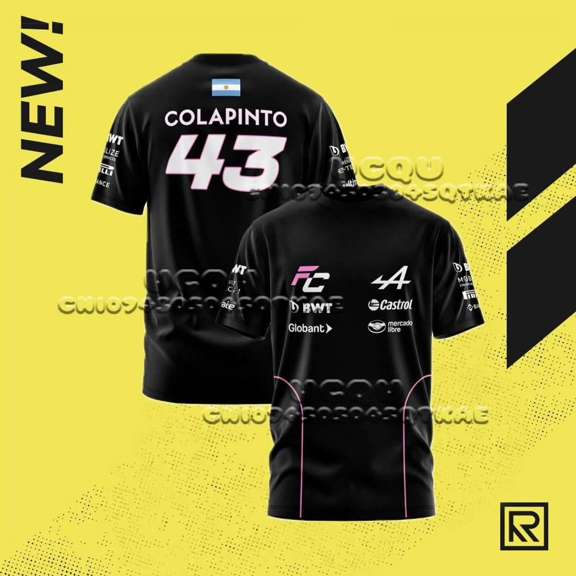 2025 Summer New F1 Racing Outdoor Extreme Sports Quick drying Breathable Cycling Shirt Colapinto No.43 Racing Oversized Men Tops
2025 Summer New F1 Racing Outdoor Extreme Sports Quick drying Breathable Cycling Shirt Colapinto No.43 Racing Oversized Men Tops