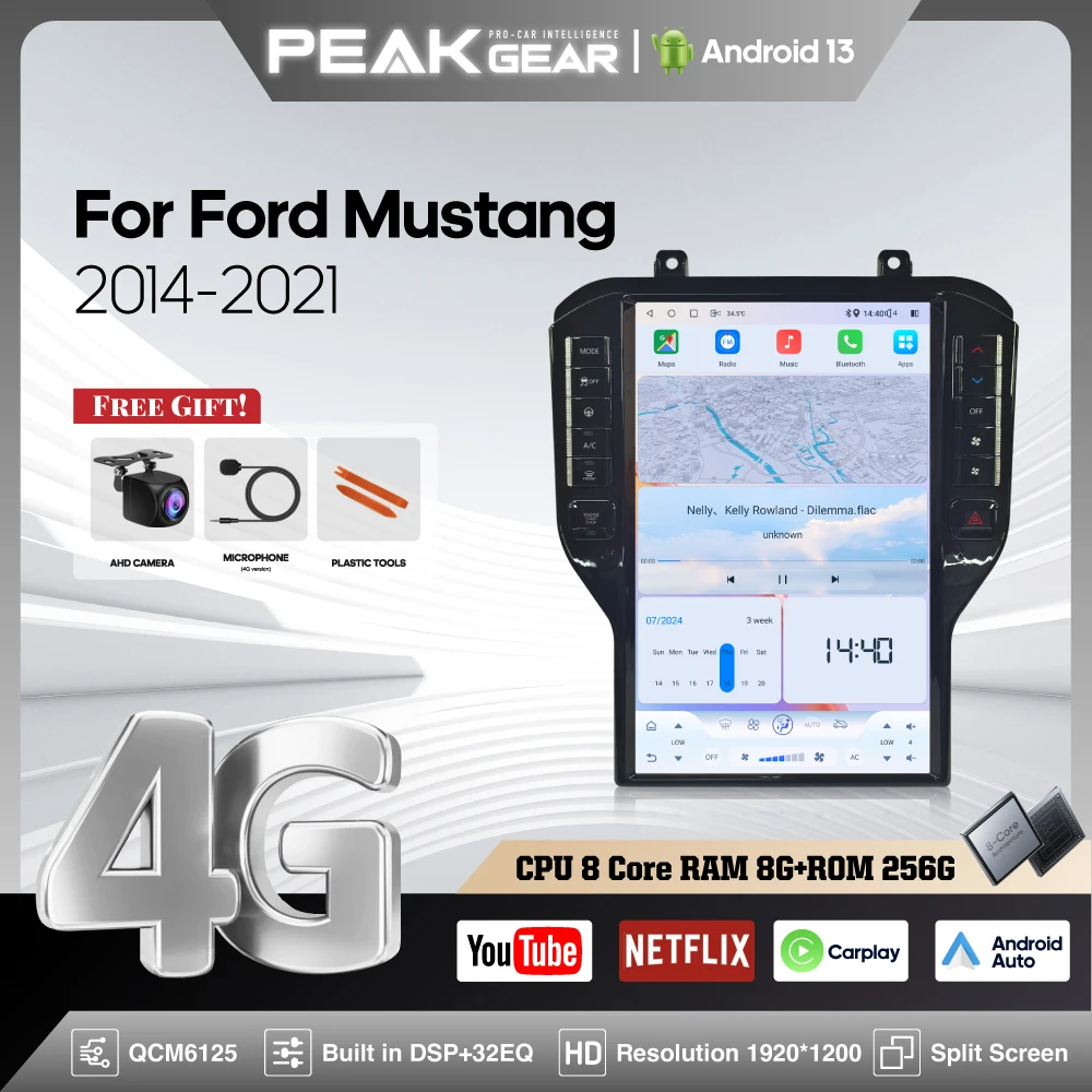 14.5Inch Android 13 8Core For Ford Mustang 2014-2021 Car Multimedia Video Player GPS Navigation Auto Radio Carplay 4G 360 camera
14.5Inch Android 13 8Core For Ford Mustang 2014-2021 Car Multimedia Video Player GPS Navigation Auto Radio Carplay 4G 360 camera