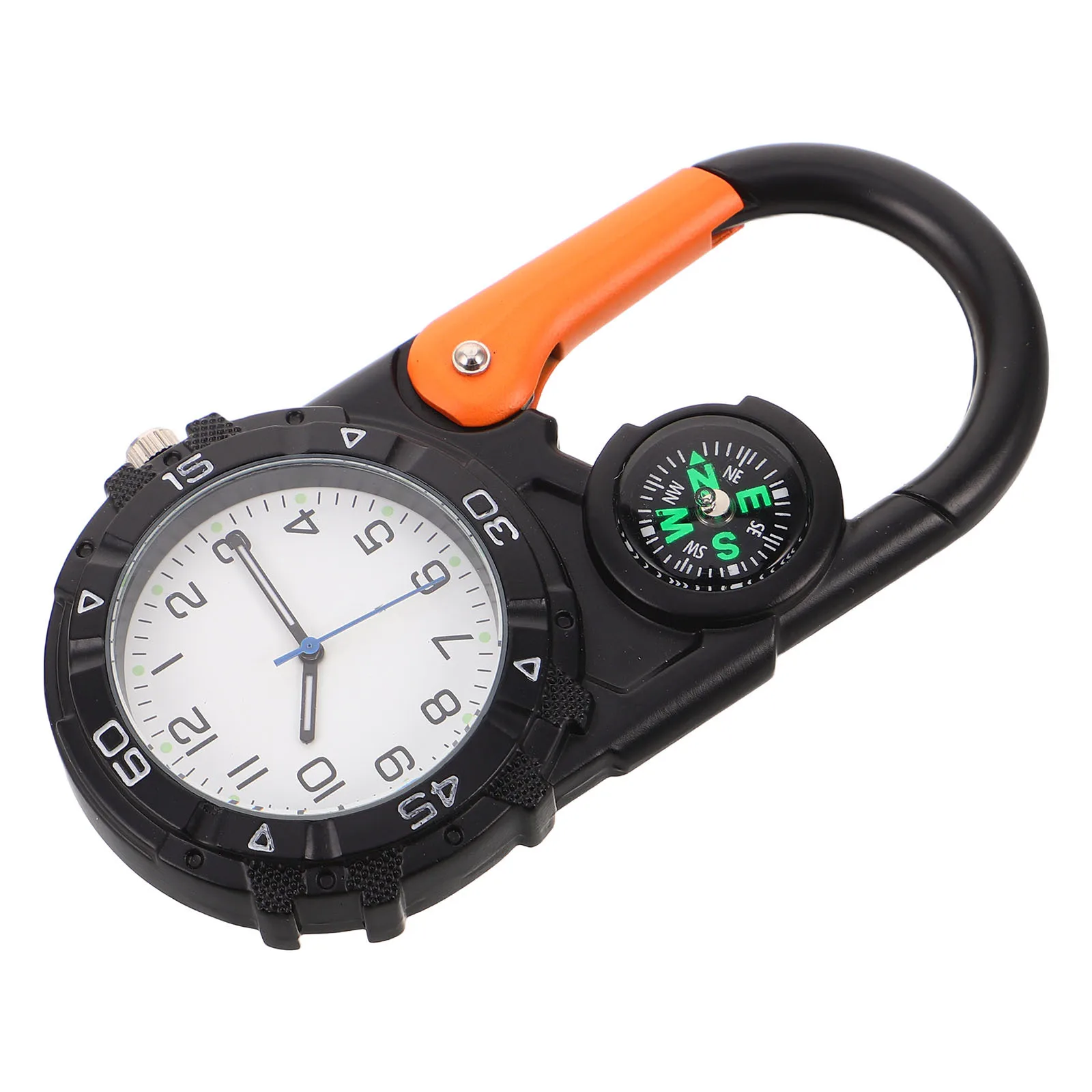Outdoor Compass Watch Black Metal Carabiner Clip On Pocket Quartz Timepiece For Hiking Camping Survival Navigation Tool Portable
Outdoor Compass Watch Black Metal Carabiner Clip On Pocket Quartz Timepiece For Hiking Camping Survival Navigation Tool Portable