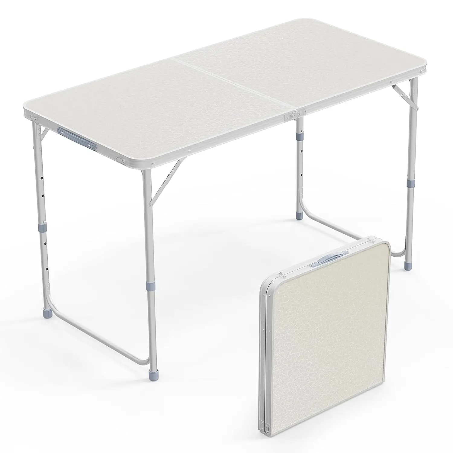 4FT White Folding Table with Carrying Handle Height Adjustable Lightweight Fold Up Portable for Indoor Outdoor, Customized
4FT White Folding Table with Carrying Handle Height Adjustable Lightweight Fold Up Portable for Indoor Outdoor, Customized