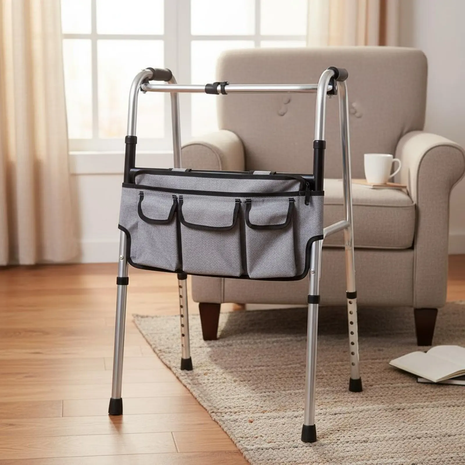 Mobility Aid Storage Bag Large Capacity Mobility Aid Hanging Organizer Mobility Aid Accessory Long-Lasting Foldable for Seniors
Mobility Aid Storage Bag Large Capacity Mobility Aid Hanging Organizer Mobility Aid Accessory Long-Lasting Foldable for Seniors