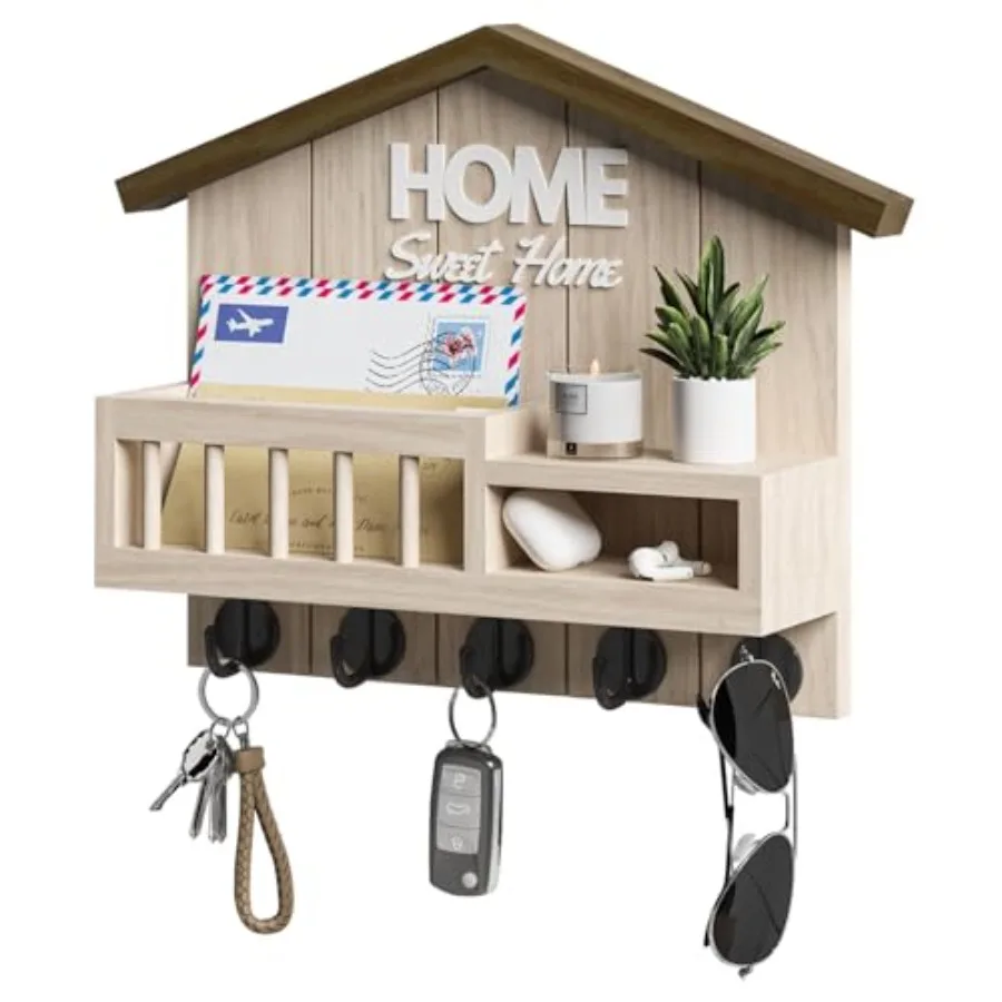 Key and Mail Holder for Wall, Wall Key Holder with Shelf, Key Rack Wall Mount, Wood Key Holder Wall Mount, Mail Organizer Wall
Key and Mail Holder for Wall, Wall Key Holder with Shelf, Key Rack Wall Mount, Wood Key Holder Wall Mount, Mail Organizer Wall