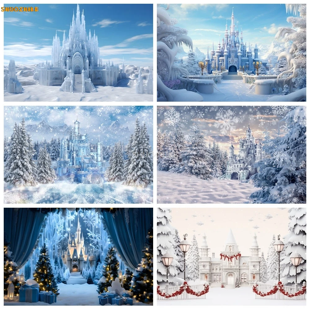 Winter Castle Photography Backdrop Snow Forest Mountain Ice Frozen World Wonderland Happy Birthday Background Photo Studio Props
Winter Castle Photography Backdrop Snow Forest Mountain Ice Frozen World Wonderland Happy Birthday Background Photo Studio Props