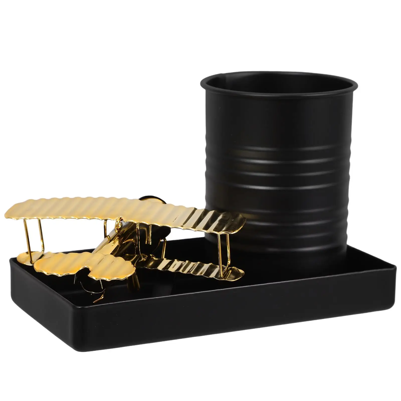 Creative Airplane Pen Holder Retro Desktop Metal Airplane Model Pen Holder Ornaments Storage Bucket Golden Iron Model for Desk
Creative Airplane Pen Holder Retro Desktop Metal Airplane Model Pen Holder Ornaments Storage Bucket Golden Iron Model for Desk