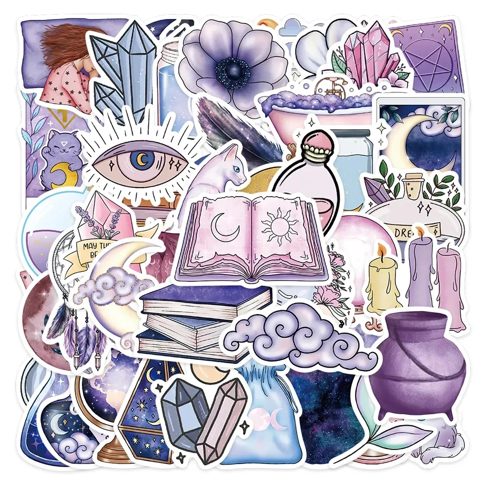 10/30/50/100Pcs Gothic Magic Potions Moon Stickers Purple Aesthetic Sticker Diary Scrapbooking Suitcase Laptop Halloween Decals
10/30/50/100Pcs Gothic Magic Potions Moon Stickers Purple Aesthetic Sticker Diary Scrapbooking Suitcase Laptop Halloween Decals