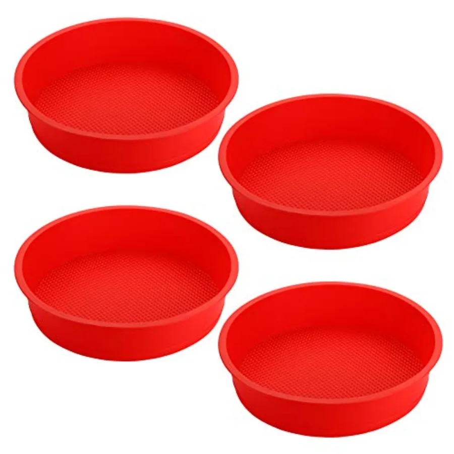Bekith 4 Pack 9" Silicone Round Cake Pans, Silicone Cake Pans for Baking, Quick Release Baking Mold Round
Bekith 4 Pack 9" Silicone Round Cake Pans, Silicone Cake Pans for Baking, Quick Release Baking Mold Round