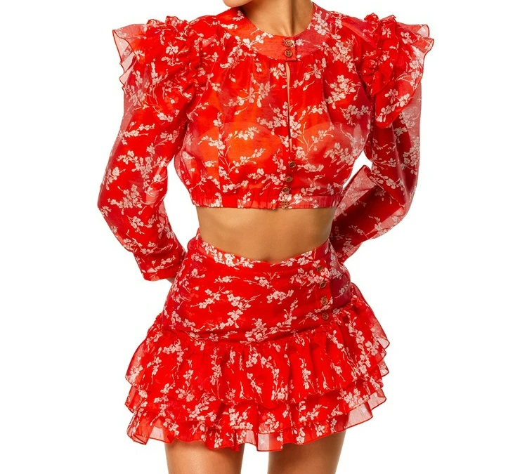 Women's 2026 New Round Neck Long-sleeved Open Button Top Skirt Printing Two-piece Sexy Suit
Women's 2026 New Round Neck Long-sleeved Open Button Top Skirt Printing Two-piece Sexy Suit