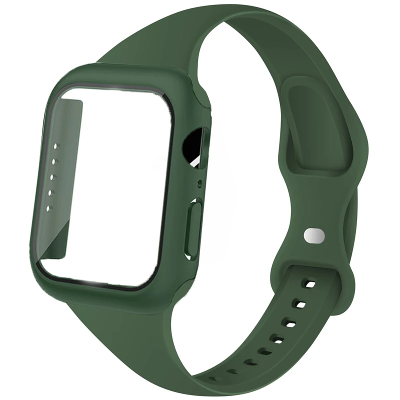 Glass+Case+Strap For Apple Watch band 44mm 40mm 45mm 41mmm 38mm 42mm 44 45 mm Silicone bracelet iWatch series 3 4 5 6 se 7 band
Glass+Case+Strap For Apple Watch band 44mm 40mm 45mm 41mmm 38mm 42mm 44 45 mm Silicone bracelet iWatch series 3 4 5 6 se 7 band