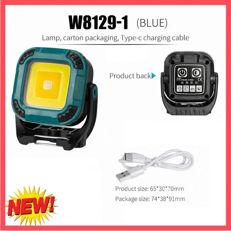 B17C Compact Blue LED Work Light, USB Rechargeable With 180-Degree Rotation For Handy Car Repairs
B17C Compact Blue LED Work Light, USB Rechargeable With 180-Degree Rotation For Handy Car Repairs