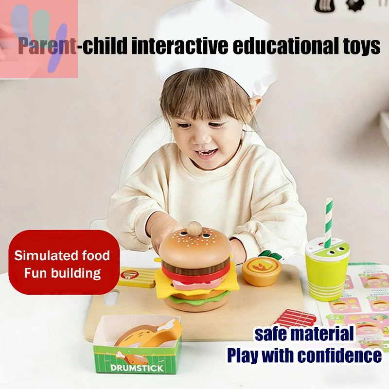 1 Set Learning Educational Montessori Toy Children Pretend Play Wooden Hamburger Sandwich Kit Kids Kitchen Toys
1 Set Learning Educational Montessori Toy Children Pretend Play Wooden Hamburger Sandwich Kit Kids Kitchen Toys