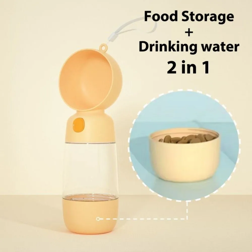 Portable 2 in 1 Pet Water Bottle Transparent Easy To Clean Pet Food Containers Plastic with Strap Dog Water Bottle Garden
Portable 2 in 1 Pet Water Bottle Transparent Easy To Clean Pet Food Containers Plastic with Strap Dog Water Bottle Garden