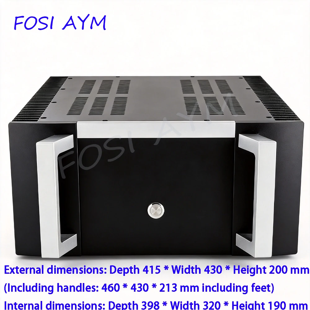 415*430*200mm FOSI AYM 4320 Class A Amplifier Chassis Full Aluminum Dual Heatsink Handle HiFi Power Amplifier Enclosure DIY Case
415*430*200mm FOSI AYM 4320 Class A Amplifier Chassis Full Aluminum Dual Heatsink Handle HiFi Power Amplifier Enclosure DIY Case