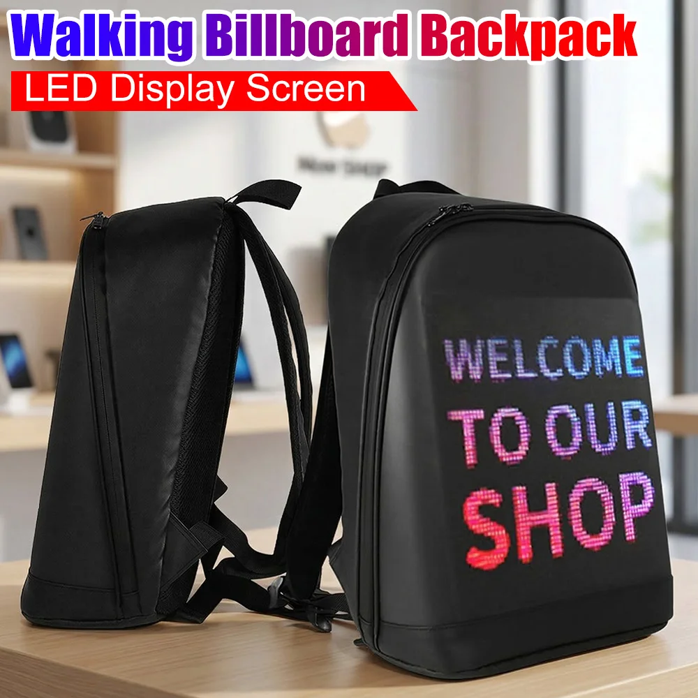 Walking Billboard Backpack LED Display Screen Dynamic Waterproof Backpack Laptop Bag School Bag Print Backpack Wifi App Control
Walking Billboard Backpack LED Display Screen Dynamic Waterproof Backpack Laptop Bag School Bag Print Backpack Wifi App Control