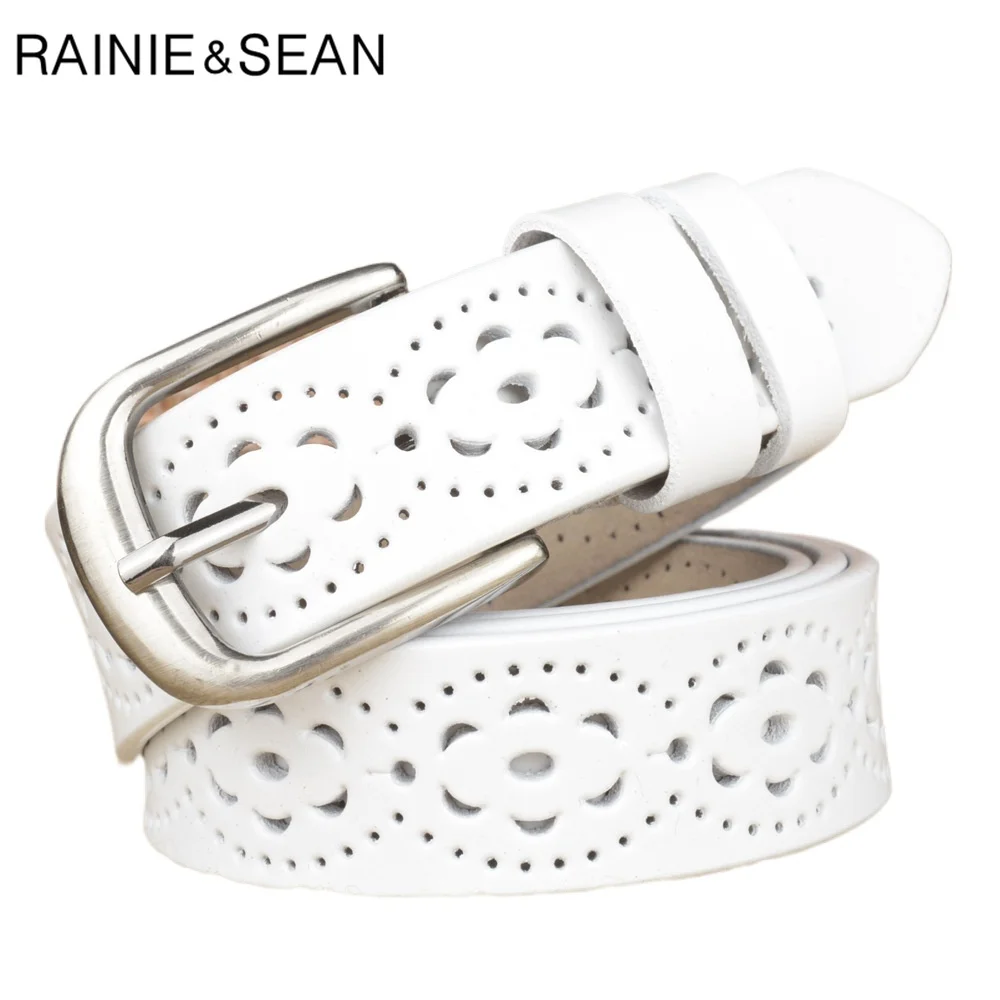 RAINIE SEAN White Belt for Jeans Women Pin Buckle Belt Real Cow Leather Hollow Out Design New Ladies Leather Trouser Belt Holes
RAINIE SEAN White Belt for Jeans Women Pin Buckle Belt Real Cow Leather Hollow Out Design New Ladies Leather Trouser Belt Holes