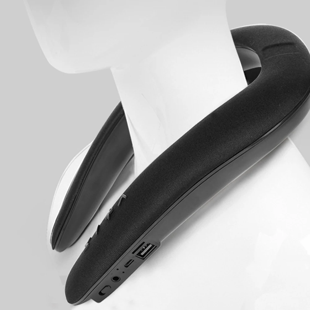 Stylish U Shape Wireless Hanging Neck Speaker Sound Box Hands Free Portable Wearable For Music Calls 5H Playtime Black
Stylish U Shape Wireless Hanging Neck Speaker Sound Box Hands Free Portable Wearable For Music Calls 5H Playtime Black