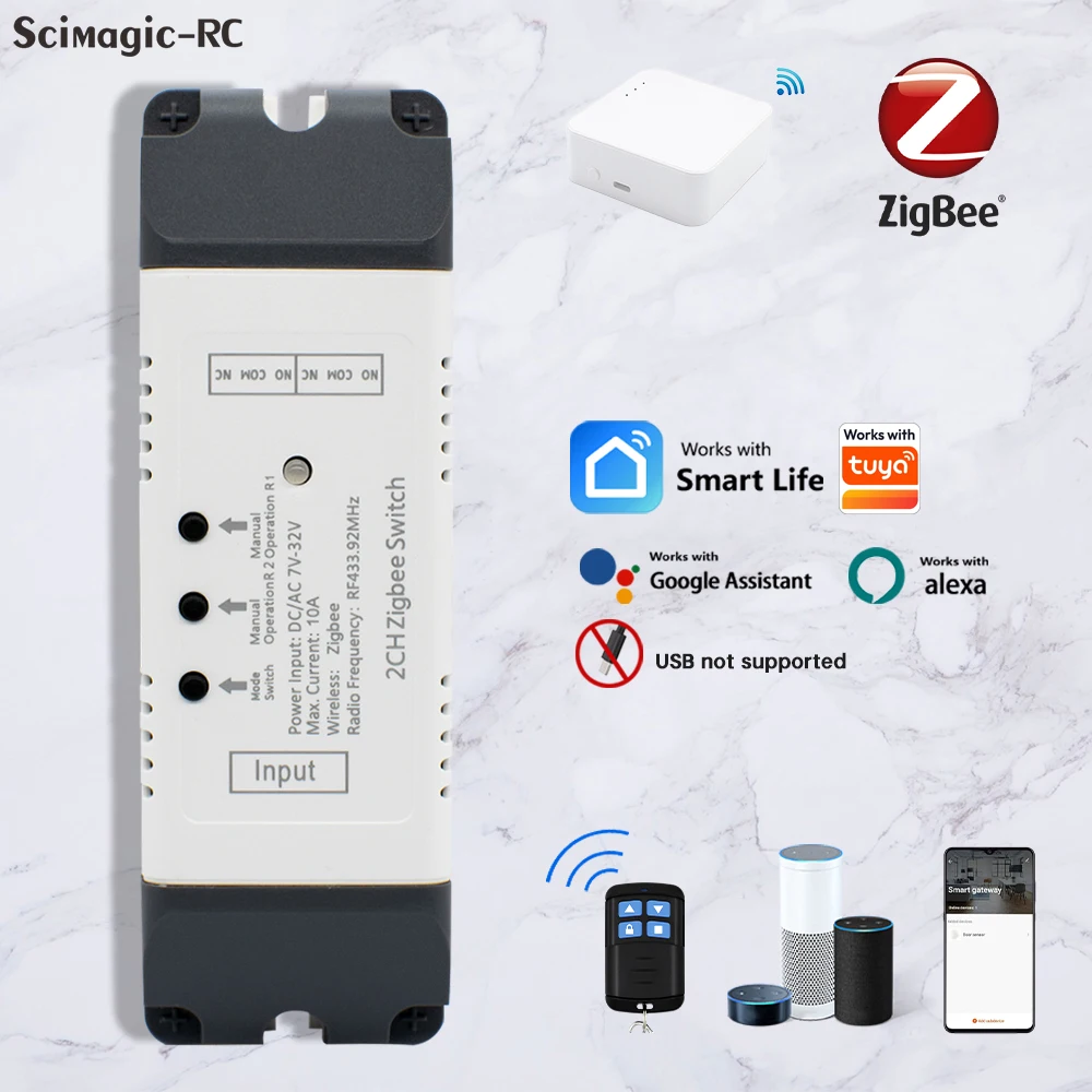 ZIGBEE 3.0 Tuya Smart Home Bridge 85-250V 1/2CH Relay Module Work With Alexa Google Home 433 RF Remote Control
ZIGBEE 3.0 Tuya Smart Home Bridge 85-250V 1/2CH Relay Module Work With Alexa Google Home 433 RF Remote Control