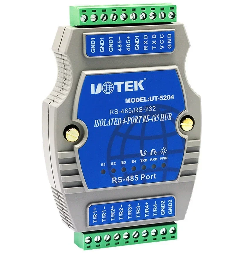 RS-232/RS-485 to 4 Ports RS-485 Hub (Din Rail) 4Port RS485 HUB Instruction 600W lightning surge protection each line Isolated
RS-232/RS-485 to 4 Ports RS-485 Hub (Din Rail) 4Port RS485 HUB Instruction 600W lightning surge protection each line Isolated