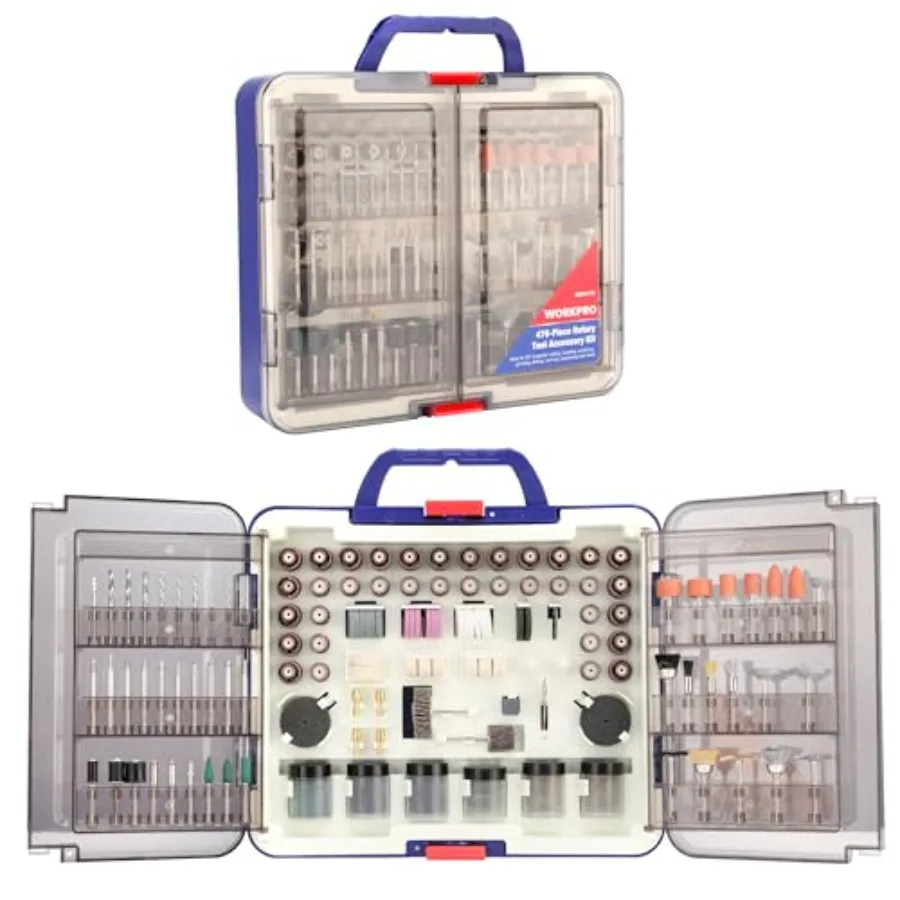 476PCS Rotary Tool Accories Kit, Rotary Tool Bits for Easy Cutting, Sanding, Grinding, Carving, Polishing, Drilling and Engravi
476PCS Rotary Tool Accories Kit, Rotary Tool Bits for Easy Cutting, Sanding, Grinding, Carving, Polishing, Drilling and Engravi