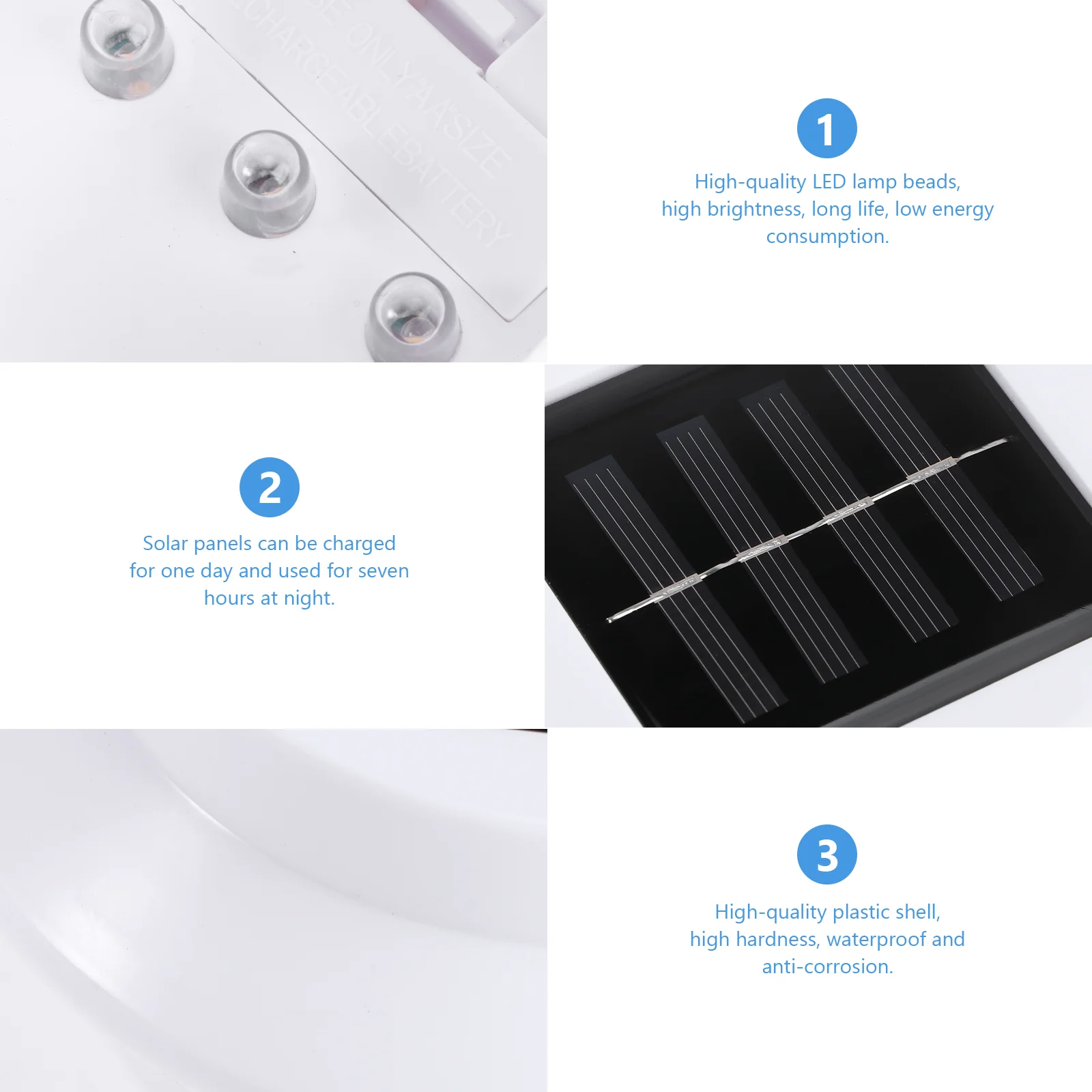 Solar Powered LED Outdoor Lights Bright White LED Automatic Sensor Roof Gutter Fence Garden Driveways Pathways L scaping Parties
Solar Powered LED Outdoor Lights Bright White LED Automatic Sensor Roof Gutter Fence Garden Driveways Pathways L scaping Parties