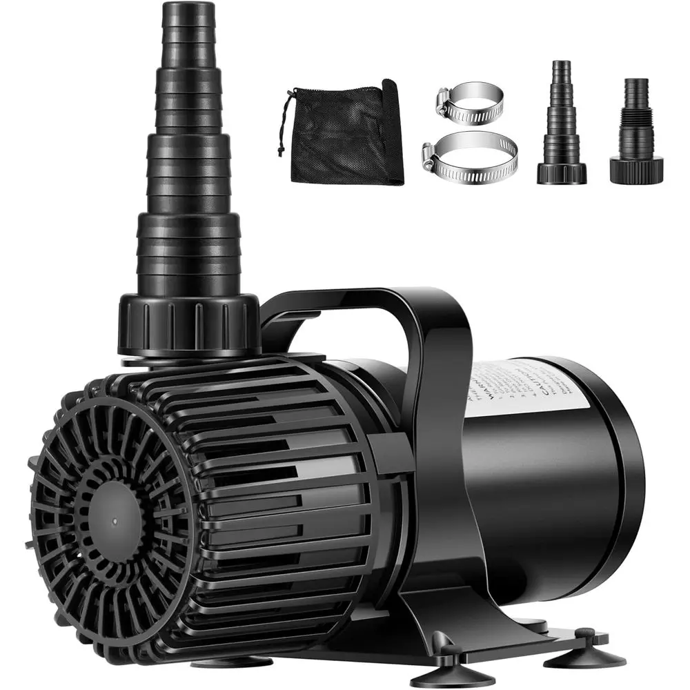 120W 2700 GPH Submersible Pond Pump with 180° Adjustable Nozzle for Fish Tanks and Waterfalls
120W 2700 GPH Submersible Pond Pump with 180° Adjustable Nozzle for Fish Tanks and Waterfalls