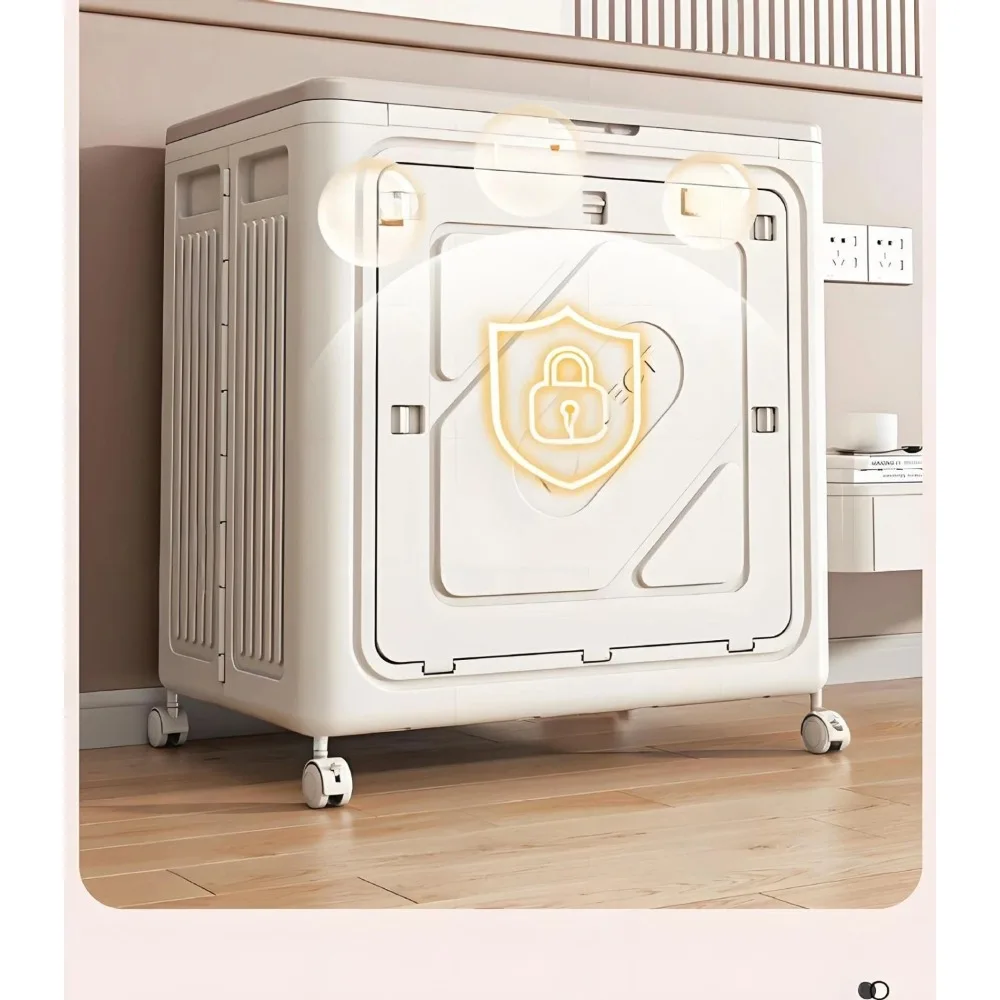 Large Capacity Foldable Plastic Storage Box with Lid & Wheels - Dustproof Movable Organizer for Clothes
Large Capacity Foldable Plastic Storage Box with Lid & Wheels - Dustproof Movable Organizer for Clothes