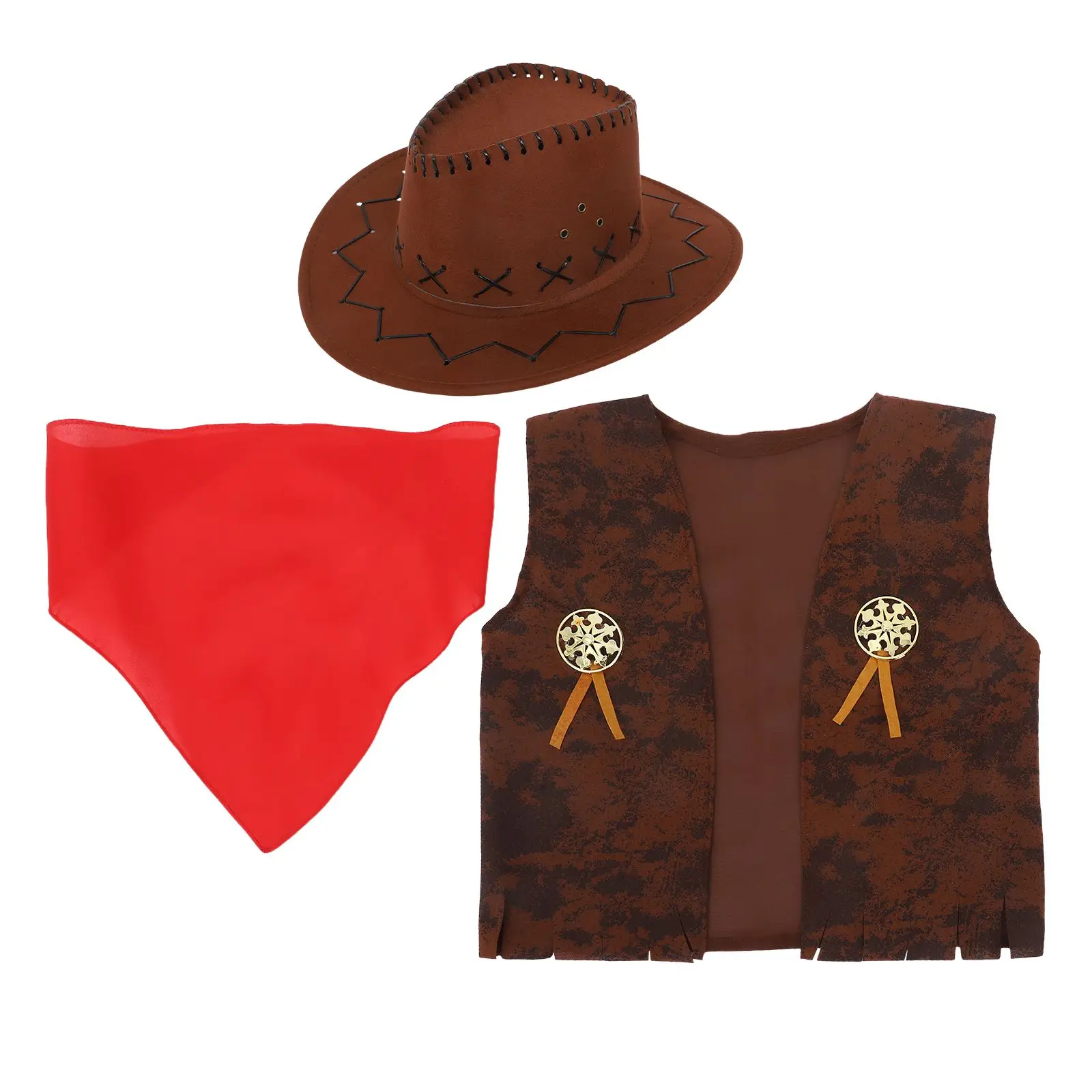 Western Costume Set Denim Outfit Cowgirl Hat Role Play Bandanas Face Mask Neckerchief Party Accessories Kids Halloween
Western Costume Set Denim Outfit Cowgirl Hat Role Play Bandanas Face Mask Neckerchief Party Accessories Kids Halloween