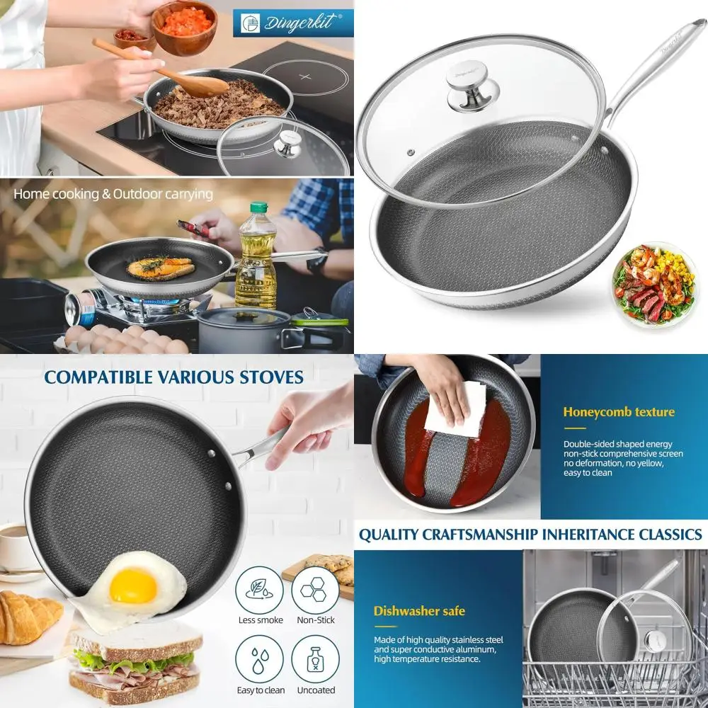 11 сотовая сковорода с антипригарным покрытием и крышкой — индукционная, керамическая и газовая варочная панель, совместимая кухонная посуда
11 сотовая сковорода с антипригарным покрытием и крышкой — индукционная, керамическая и газовая варочная панель, совместимая кухонная посуда