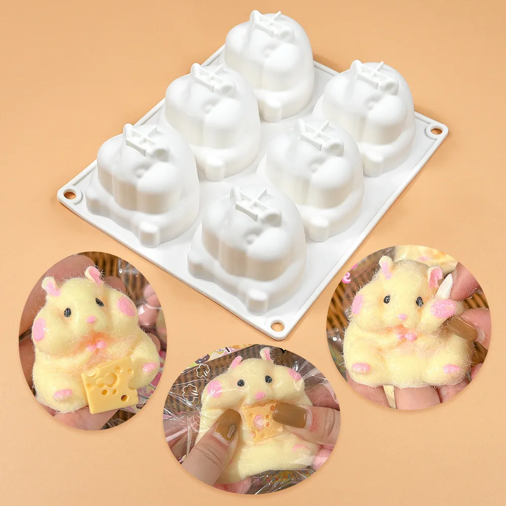 6-in-1 Hamster Silicone Molds for Taba Squishy Make Decompression Cute Birthday Gift Hamster Lover Flexible Durable Resin Mould
6-in-1 Hamster Silicone Molds for Taba Squishy Make Decompression Cute Birthday Gift Hamster Lover Flexible Durable Resin Mould