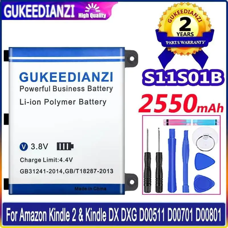 Efficient 2550mAh Tablet Battery for Amazon Kindle 2 & Kindle DX
Efficient 2550mAh Tablet Battery for Amazon Kindle 2 & Kindle DX