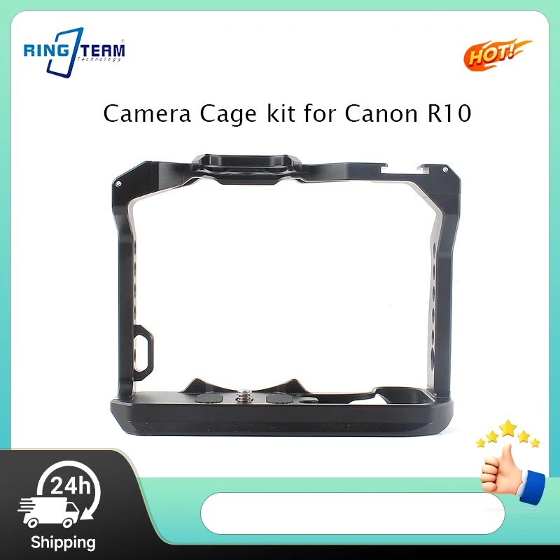 Camera Cage for Canon EOS R10 Abundant 1/4 3/8 Screw Holes Cold Shoe Mount Stabilizer Rig Filmmaking
Camera Cage for Canon EOS R10 Abundant 1/4 3/8 Screw Holes Cold Shoe Mount Stabilizer Rig Filmmaking