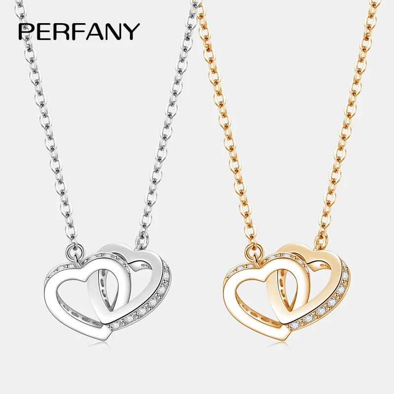 PERFANY All Moissanite Necklace for Women S925 Pure Silver Double Heart Design Laboratory Diamond Pendant Fashion Luxury Jewelry
PERFANY All Moissanite Necklace for Women S925 Pure Silver Double Heart Design Laboratory Diamond Pendant Fashion Luxury Jewelry