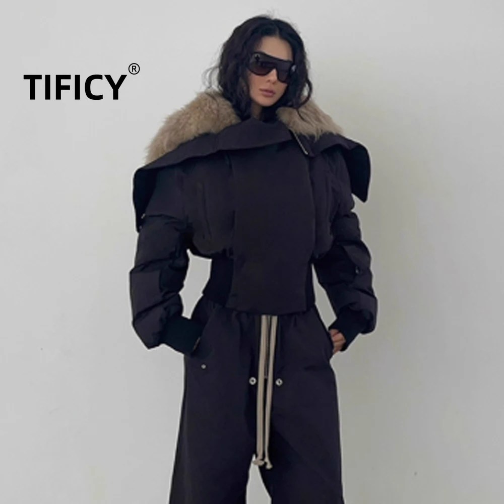 Winter RO Style Women's Same Style Fur Collar Waist Cinched Hooded Black Down Jacket Women's Short Thick Warm Jacket
Winter RO Style Women's Same Style Fur Collar Waist Cinched Hooded Black Down Jacket Women's Short Thick Warm Jacket