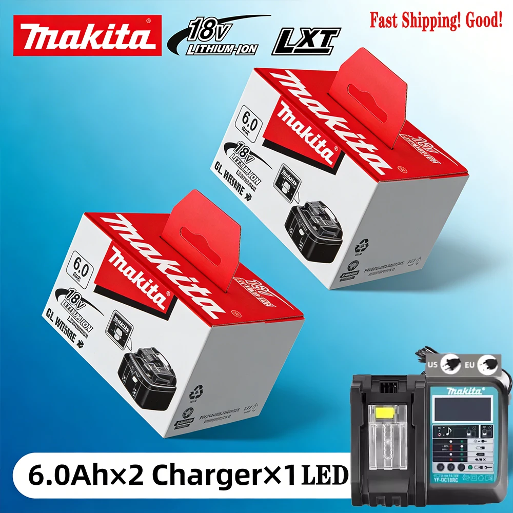 100% Original Makita 6.0Ah Lithium Battery for 18V Tools,Compatible with BL1830B BL1850 BL1860,Premium Performance&Fast Shipping
100% Original Makita 6.0Ah Lithium Battery for 18V Tools,Compatible with BL1830B BL1850 BL1860,Premium Performance&Fast Shipping