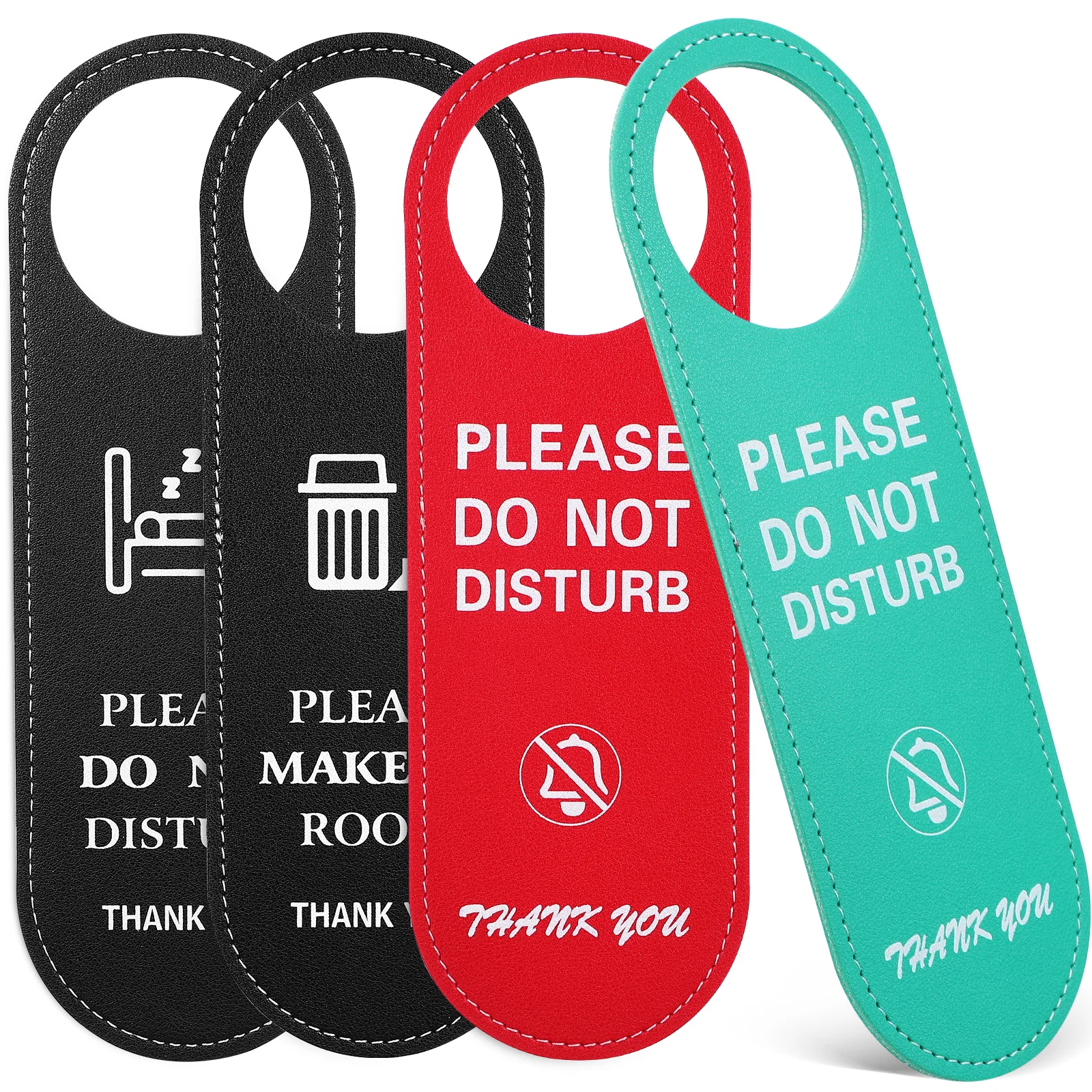 4Pcs DoNotDisturbSign DoubleSidedLeatherHotelDoorHanger MeetingRoomAvailable PrivacyIndicator BlackGreenRedColor BedroomOffice
4Pcs DoNotDisturbSign DoubleSidedLeatherHotelDoorHanger MeetingRoomAvailable PrivacyIndicator BlackGreenRedColor BedroomOffice