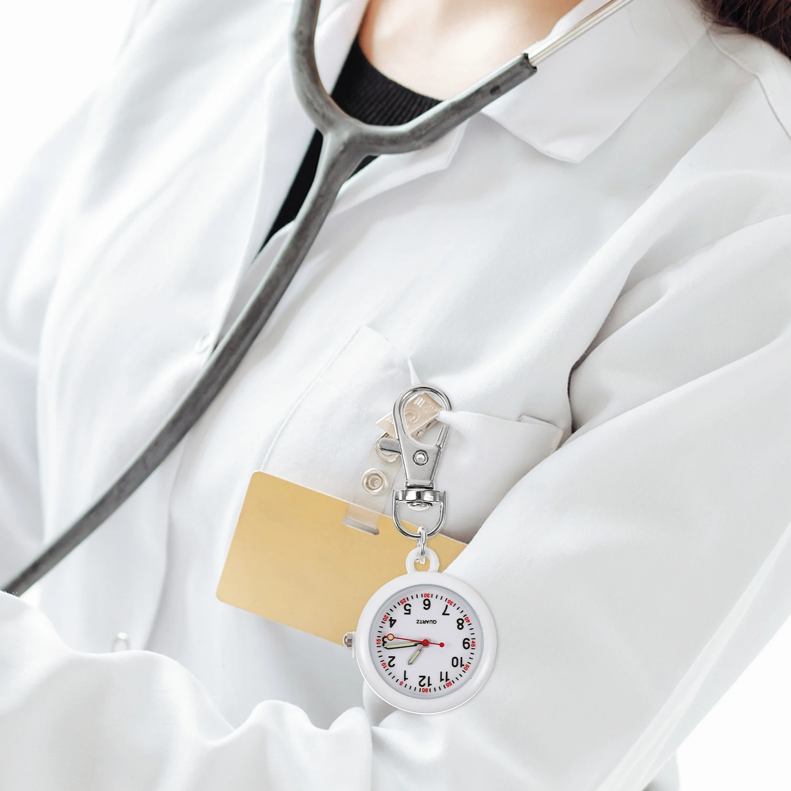 Nurse Watch Stainless Steel Clip-on Pocket Watch for Students Timekeeping Gift White Hook Medical Worker Accessories
Nurse Watch Stainless Steel Clip-on Pocket Watch for Students Timekeeping Gift White Hook Medical Worker Accessories