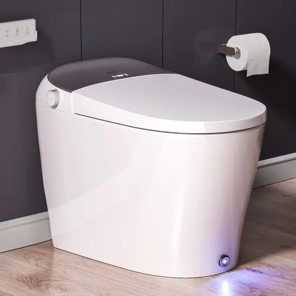 Smart Toilet with Heated Seat, Auto Flush, Warm Wash, One Piece Toilet with Bidet Built, Night Light, LED Display
Smart Toilet with Heated Seat, Auto Flush, Warm Wash, One Piece Toilet with Bidet Built, Night Light, LED Display