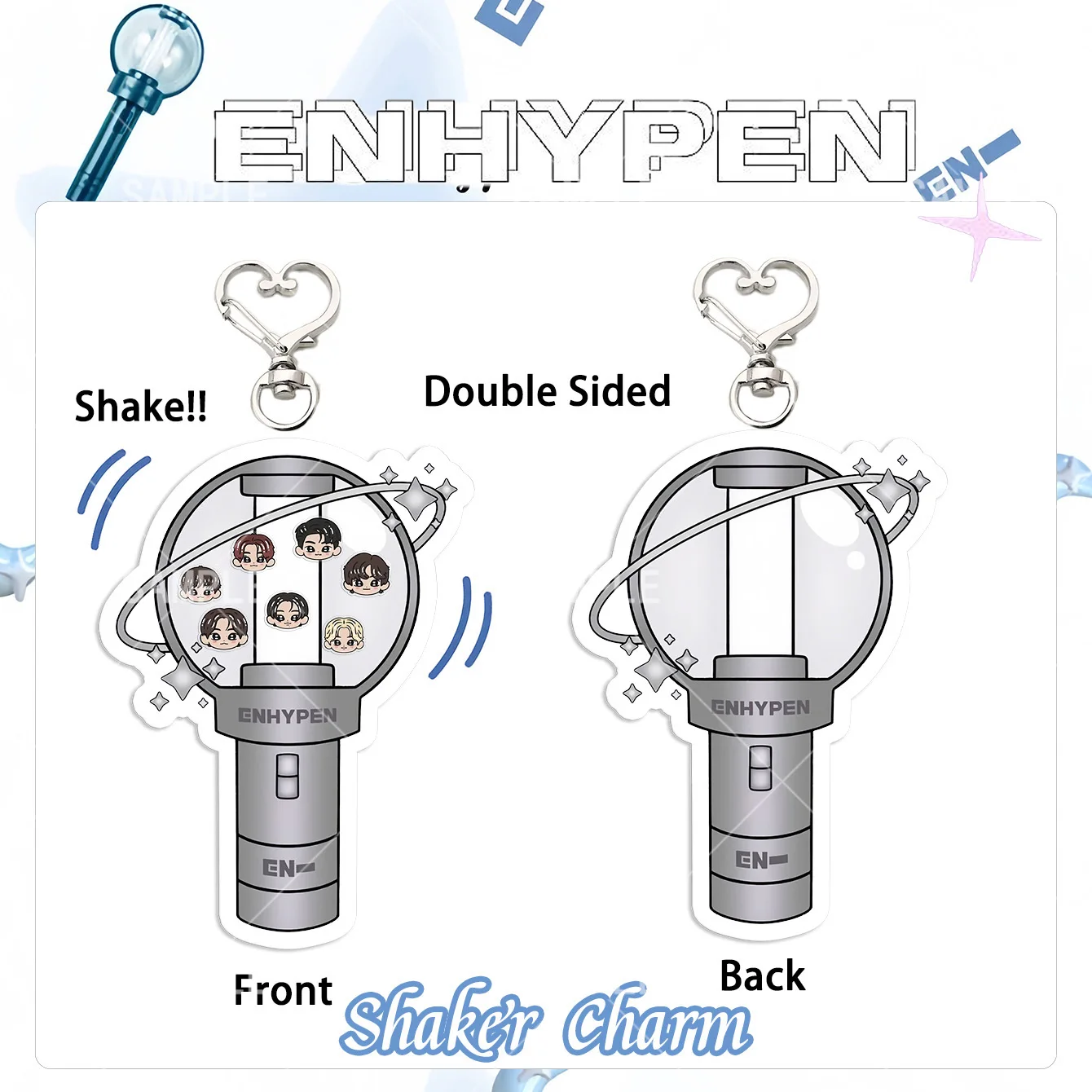 ENHYPEN / EN- Kpop Keychain, Kpop Shaker Charm, EN Shaker Keychain, Lightstick Keychain, Fans Merch Goods, 2D Acrylic Shaker Key
ENHYPEN / EN- Kpop Keychain, Kpop Shaker Charm, EN Shaker Keychain, Lightstick Keychain, Fans Merch Goods, 2D Acrylic Shaker Key