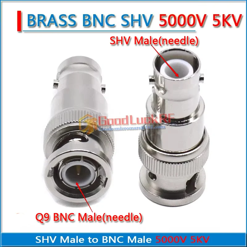SHV Male to BNC Male 5KV 5000V High Voltage Power SHV-5000V to Q9 Brass Straight RF Coaxial Connection Adapters
SHV Male to BNC Male 5KV 5000V High Voltage Power SHV-5000V to Q9 Brass Straight RF Coaxial Connection Adapters