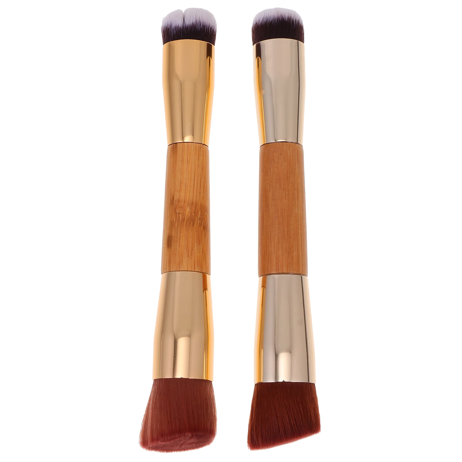 2pcs Double Ended Blush Brush Premium Nylon For Women Foundation Powder Makeup Blending Buffing Golden
2pcs Double Ended Blush Brush Premium Nylon For Women Foundation Powder Makeup Blending Buffing Golden