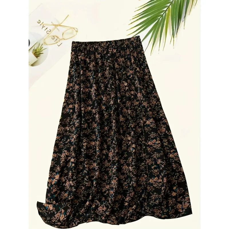 Plus Size 1XL-5XL New Summer Women's ALL-season Fashionable Floral Print Skirt Women's Casual Elastic Waist Skirt
Plus Size 1XL-5XL New Summer Women's ALL-season Fashionable Floral Print Skirt Women's Casual Elastic Waist Skirt