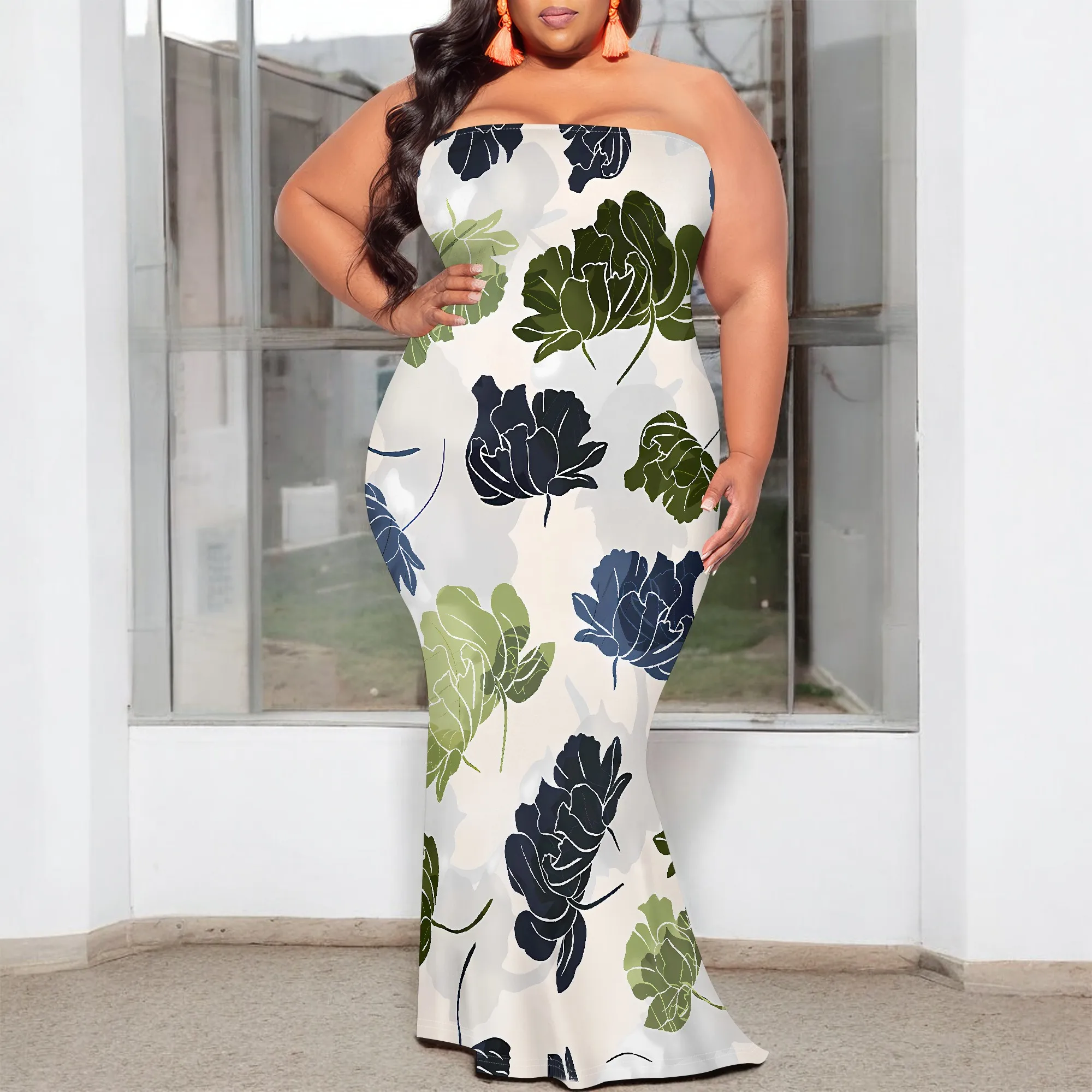 Women Sexy Tropical Summer Dress Strapless Floral Maxi Tube Bodycon Party Clubwear
Women Sexy Tropical Summer Dress Strapless Floral Maxi Tube Bodycon Party Clubwear