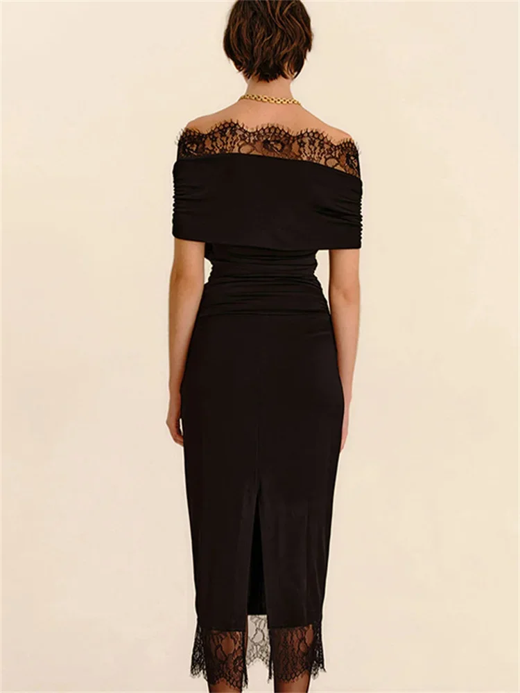 2026 Black Lace Patchwork Long Dress For Women Printed Elegant Fashion Commute Party Dress Gown Female Summer Lace Maxi Dress
2026 Black Lace Patchwork Long Dress For Women Printed Elegant Fashion Commute Party Dress Gown Female Summer Lace Maxi Dress