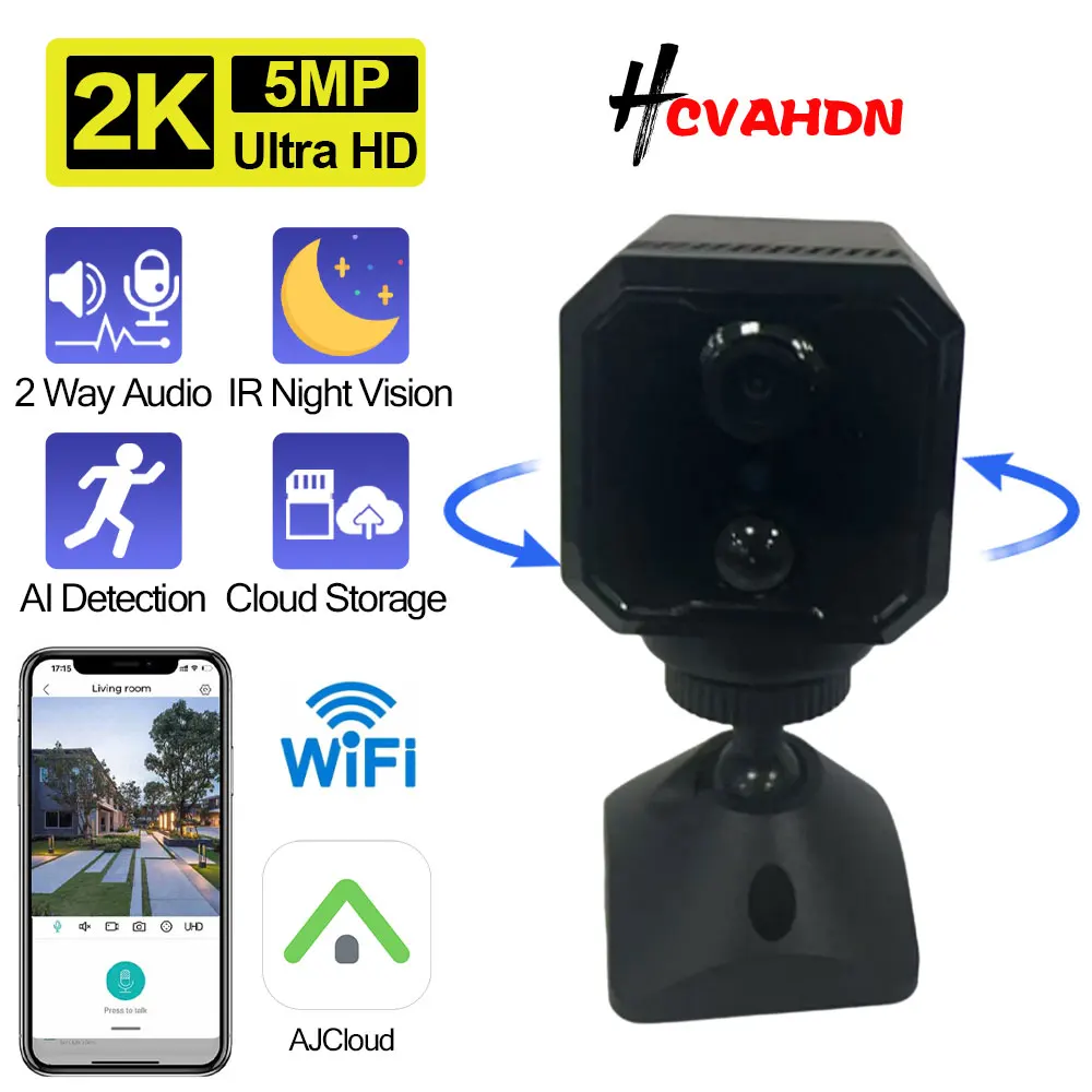 5MP Low Power Battery Camera Mini Indoor Home Wifi PTZ Security Cam 2 Way Audio Wireless CCTV Surveillance Camera 2K Camcorder
5MP Low Power Battery Camera Mini Indoor Home Wifi PTZ Security Cam 2 Way Audio Wireless CCTV Surveillance Camera 2K Camcorder
